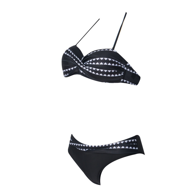 Tiered Layer Tie a Knot Front Top With Low waist Bikini swimsuit high cut