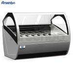 White 650L Ice Cream Scoop Display Freezer , Freestanding Commercial Gelato
