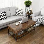 Coffee Table With 2 Drawers For Sale, Rustic Coffee Table Furniture, Living Room
