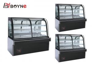 China Curve Type Front Opened Refrigerated Cake Display Case Pastry Display Chiller on sale