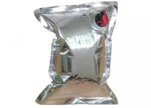 Wholesale Reusable Silver Red Wine Quad Seal Bag Aluminium Foil Plastic Beverages Liquid BIB Bag With Spigot from china suppliers