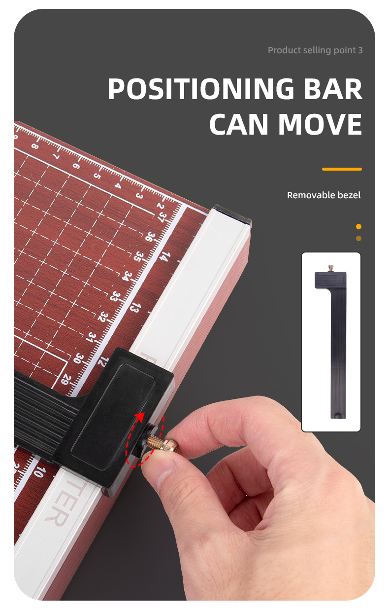 Wooden Base A3 Manual Paper Trimmer by ZEQUAN for Smooth and Precise Paper Trimming