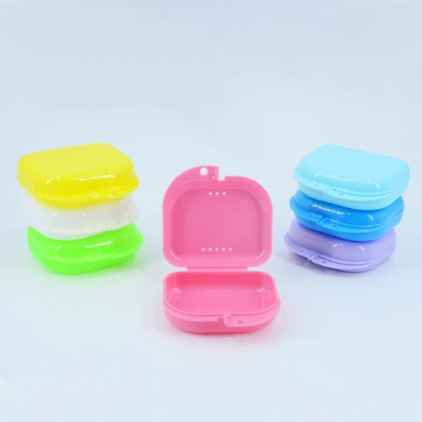 Colorful Plastic Custom Orthodontic Uv Retainer Case Box Plastic Denture Storage
