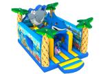 PVC 0.55mm Ocean Themed Shark 4.5x7x4m Inflatable Jumping Castle