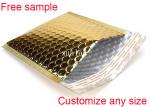 Custom Printed Gold Self Seal Bubble Mailers , Padded Envelope Bubble Mailers