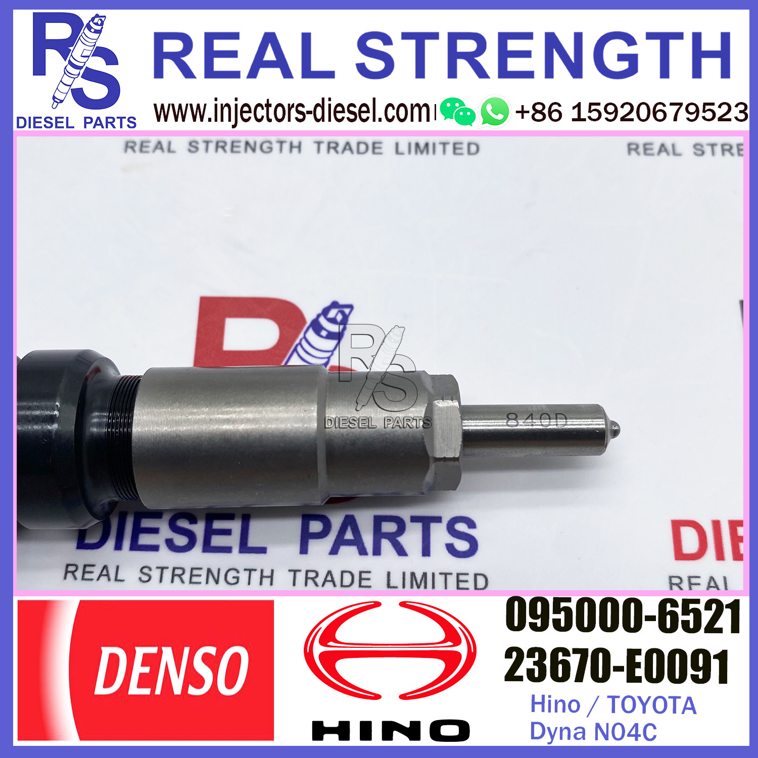 Diesel Fuel Injector 095000-6520 23670-E0090 095000-6521 23670-E0091 For HINO/TOYOTA Dyna N04C
