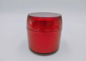 Wholesale 30g Acrylic Cream Jars Cosmetic Packaging Light Weight With Red Screw Cap from china suppliers