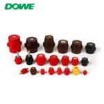 Red Hexagonal Busbar Support Insulator Wire Holder Low Voltage M8 20mm