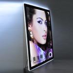 100cm Mall Led Light Box Signage ROHS Clip Clear White