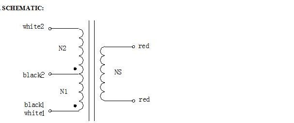 Single Phase Center Tapped Transformer , UL Lead Wire Linear Transformer