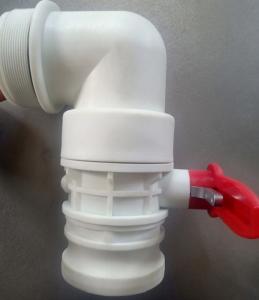 Wholesale 3&quot; Diameter White Color Flexitank Valve L Shape Butterfly Valve PP Material from china suppliers