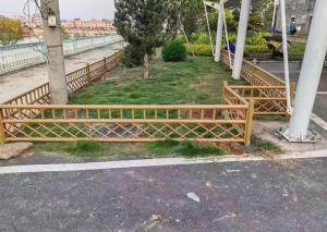 Wholesale Safety Powder Coat Bamboo Imitation Garden Villa Fence Wrought Iron Decorative Fence from china suppliers