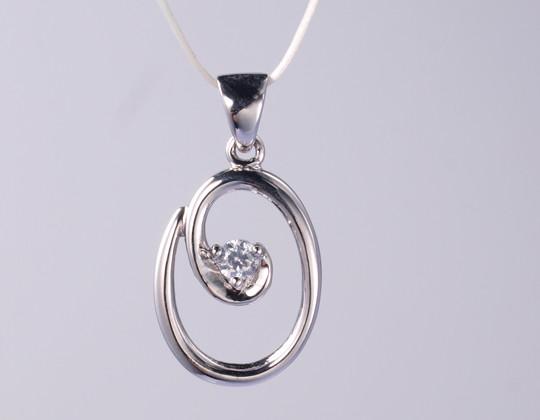 Exquisite Teardrop Pear Shape Geometric 925 Sterling Silver Religious Pendant