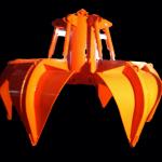 Orange Prentice Log Loader Grapple Cable Rope Stone Bucket Excavator Grab Bucket