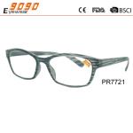 Hot sale style reading glasses with plastic hinge ,suitable for men and women