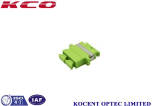Wholesale Green Fiber Optic Adapter SC/UPC With Flange, With Dust Cap, Duplex from china suppliers