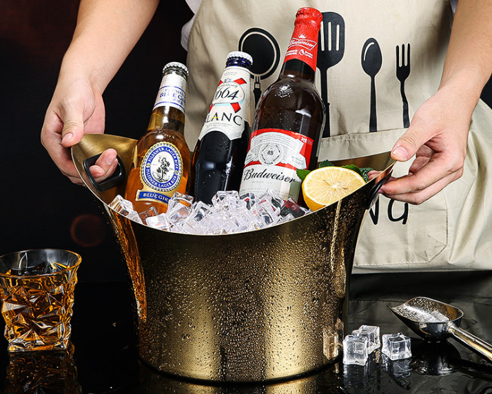 3000ml Stainless Steel Wine Container U Type Champagne Chiller Bucket
