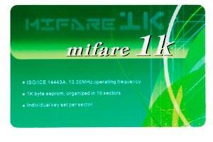MIFARE 1K (S50) Smart Card NXP MF1 IC S50 chip the contactless IC card 13.56 MHz RF standard: ISO14443A