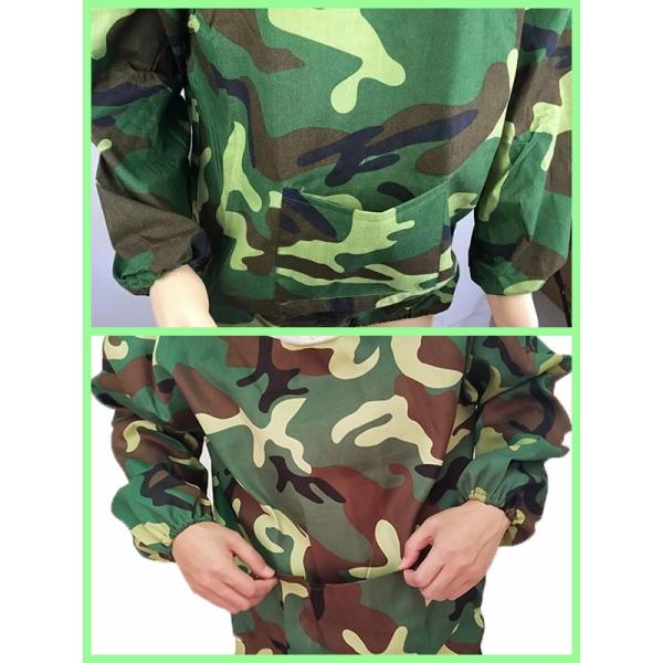 Free Size Polyester Camouflage Beekeeping Jacket With Protective Bee hat