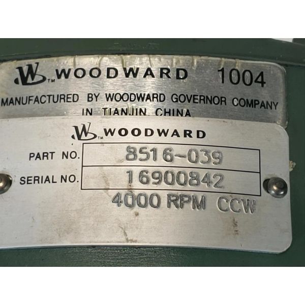 Woodward 8516-039 Governor Control PLC Module with 1100-6000 RPM Speed Range and 12.2 ft-lb Output