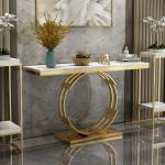 Contemporary Marble Console Tables With Stainless Steel - Elegant Design