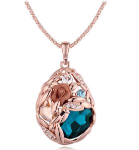 Wholesale Austrian crystal grain fashion sweater chain long necklace from china suppliers