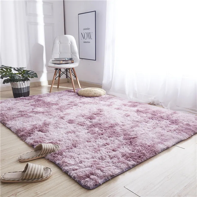 Modern Mixed Islamic Color Polyester Shaggy Bedroom Home Decorative Rug for Commercial