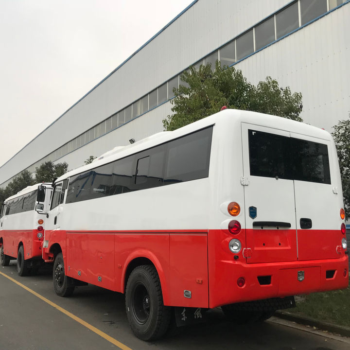 High In-Car Height 10-23 Passenger Dongfeng 4x4 Diesel Luxury Tourist Bus for Outdoor