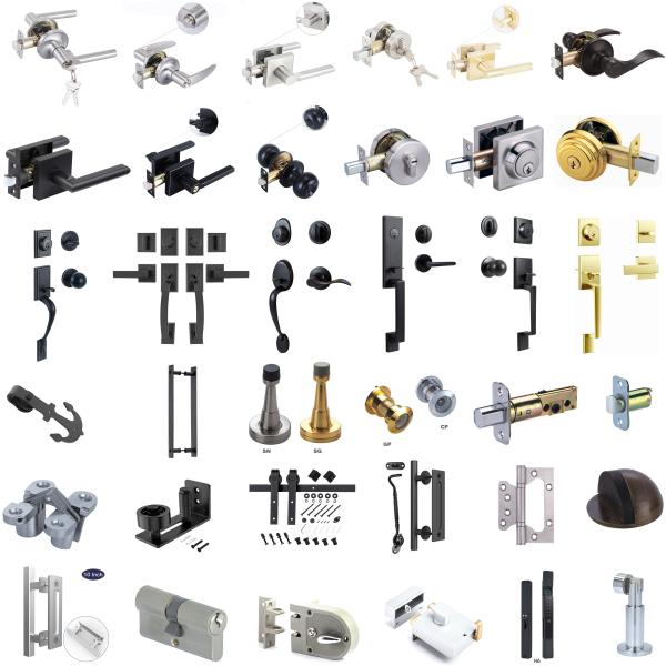 Mortise Door Lock Set Stainless Steel Modern Entrance Door Pull Handle Metal