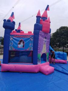 Wholesale Pink Princess Girl Inflatable Bounce House Combo Double Stitching 4Mx 4M X 4M from china suppliers