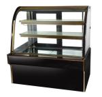 1.5m Black Color Cake Showcase Bakery Display Restaurant Marble Cake Chiller