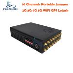 GPS L1 L2 12000mAh Mobile Phone Signal Jammer 2G 3G 4G 5G VHF UHF