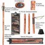 Lightweight Handmade Wooden Hiking Sticks Straight Handle