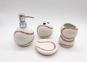 Wholesale Sanitary Ware Baseball Bathroom Accessories Sets Hand Painted For Everyday Care from china suppliers