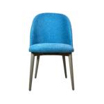 Northern Europe Restaurant Solid Wood Fabric Chair with Curved Backrest OEM/ODM