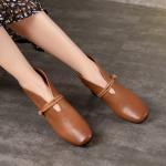 S432 2020 Autumn New Women'S Shoes Fashion High Heel Retro Handmade Buckle