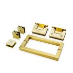 Modern Design Glass Hinge 90 degree Stainless Steel Shower Kit with Gold