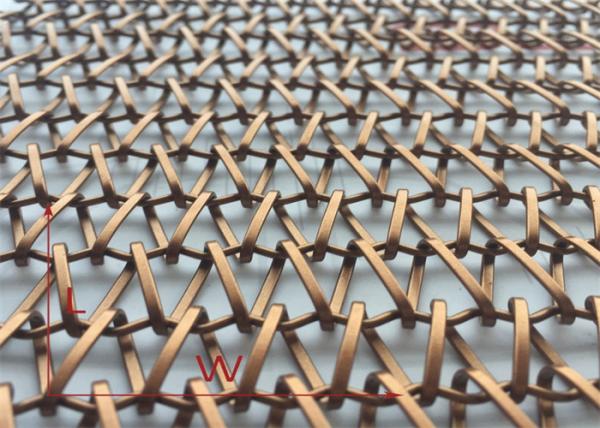 Wall Coverings Decorative Architectural Wire Mesh Belt For Screen & Space