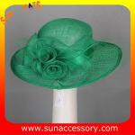 Elegant fancy Church sinamay hats for ladies ,Sinamay wide brim church hat