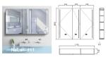 New Style Bathroom Mirror 800mm Aluminum Alloy Frame