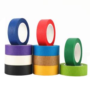 Wholesale Colored Crepe Automotive Masking Paper Tape High Temperature No Glue Residue from china suppliers