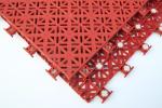 Red Rot Proof Interlocking Garage Carpet Tiles Load 2500N