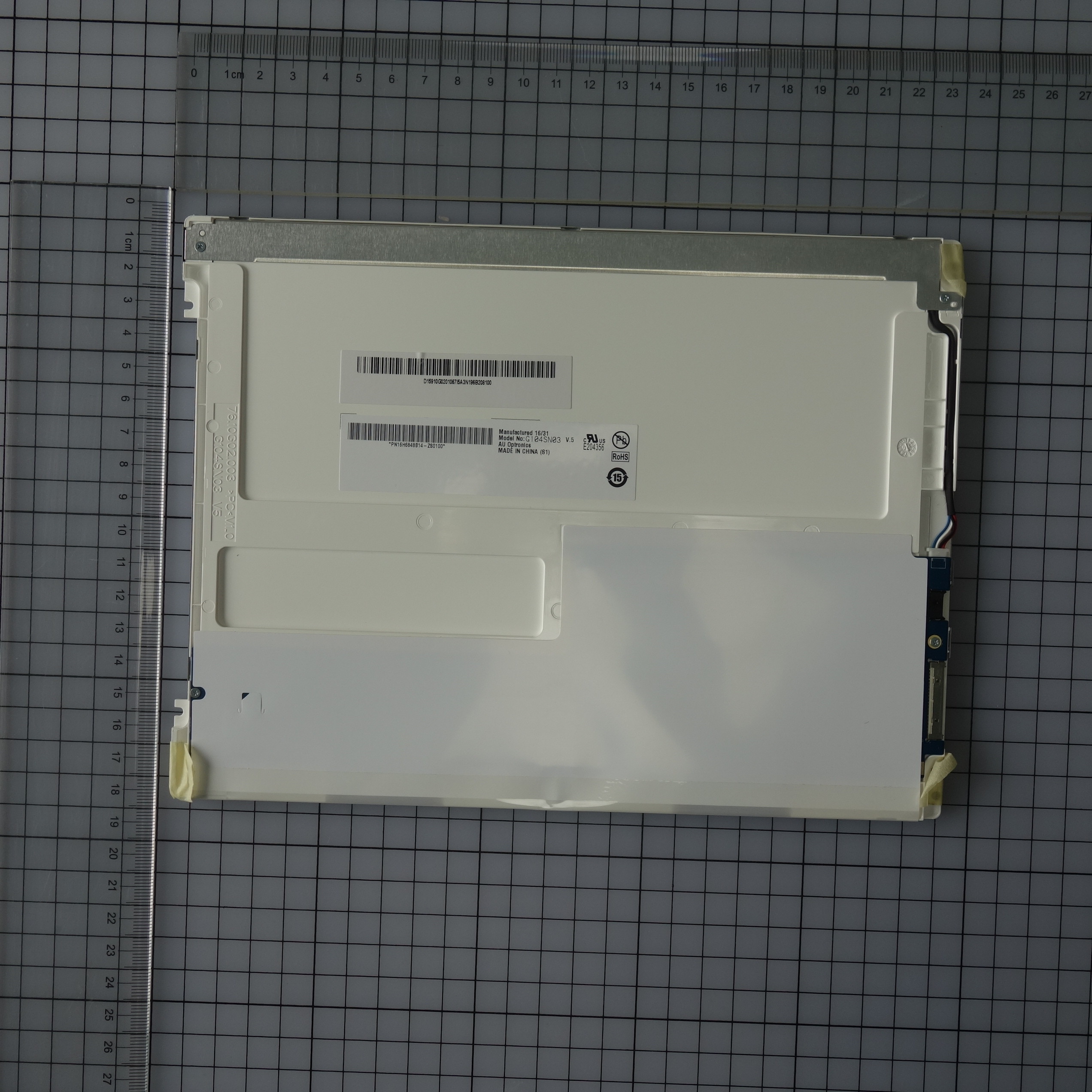 G104SN03 V5 10.4" Antiglare Industrial AUO LCD Display Panel
