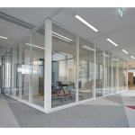 Office Aluminium Framed Glass Partition / Restaurant Panoramic Glass Partition