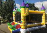 Yellow Outdoor Playground Inflatable Jumping Castle For Kids / Indoor Bouncy