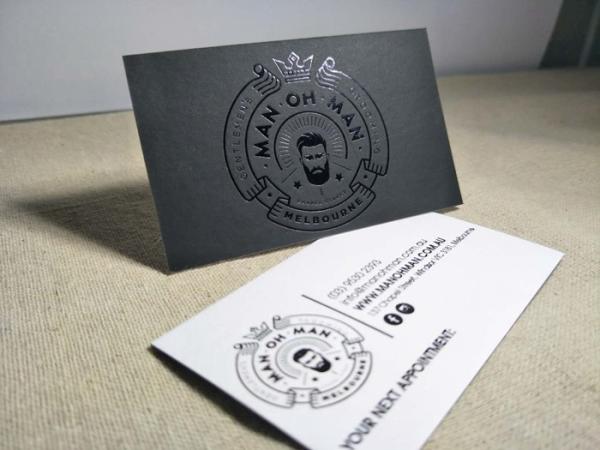 Customized Black Card Bond With White Paper Business Card With Black Foil
