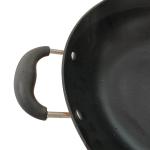 Premium 13Inch Cast Iron Skillet Chinese Wok With Tempered Glass Lid And Non