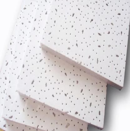 Decorative Material Reinforced Mineral Wool Fiber Ceiling Board / Panel