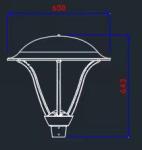 50W Die-casting Aluminium LED Garden Light Fixtures Waterproof IP65 CCT4000K