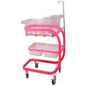 Wholesale Silent Castor Hospital Baby Crib Pink Plastic Swing Bassinet Easy Operation Baby Bassinet Crib from china suppliers